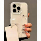 Pearl Bow Clear Phone Case