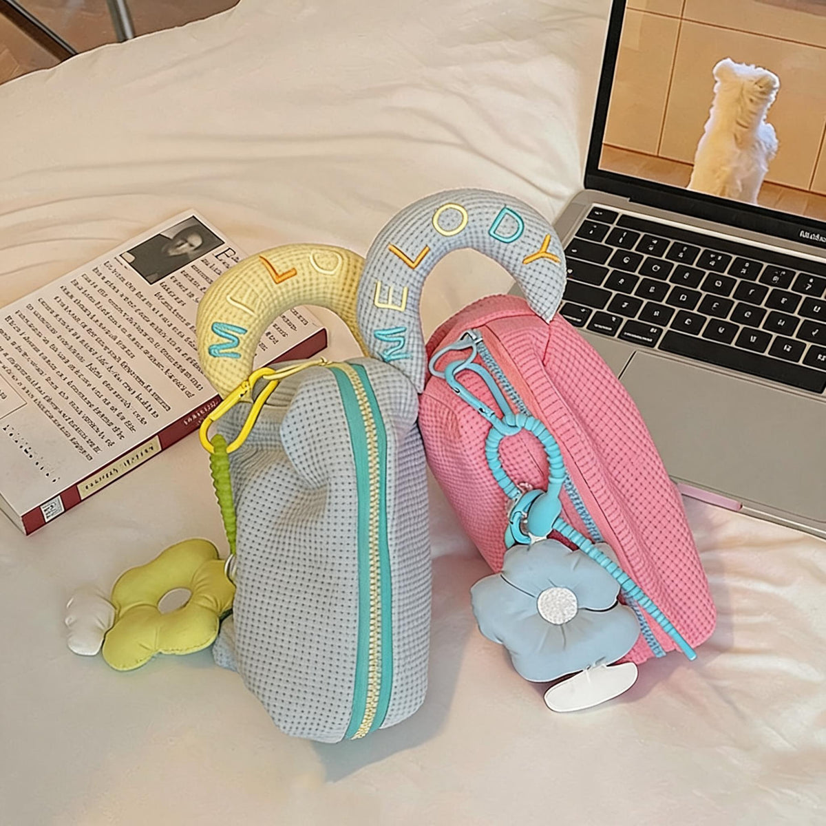 Waffle Grid Wrist Pouch