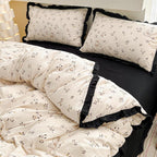 Ruffle Edge Cotton Bedding Set