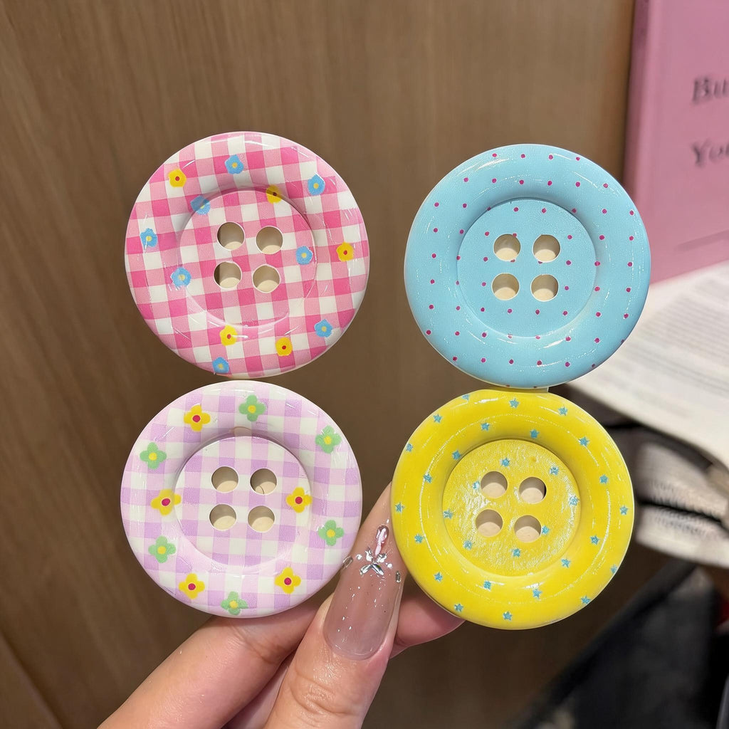 Giant Button Hair Clips