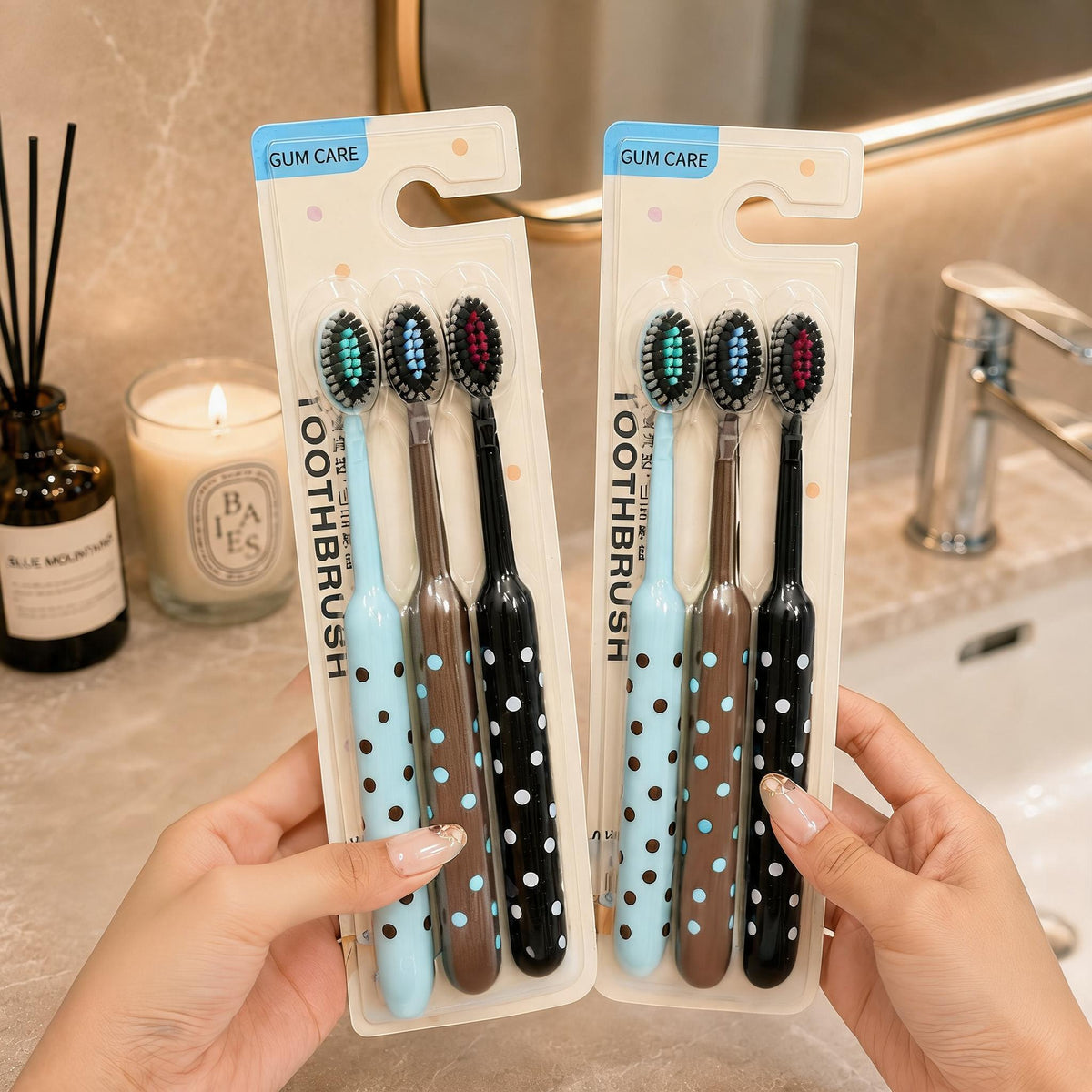 Polka Dot Soft Toothbrush
