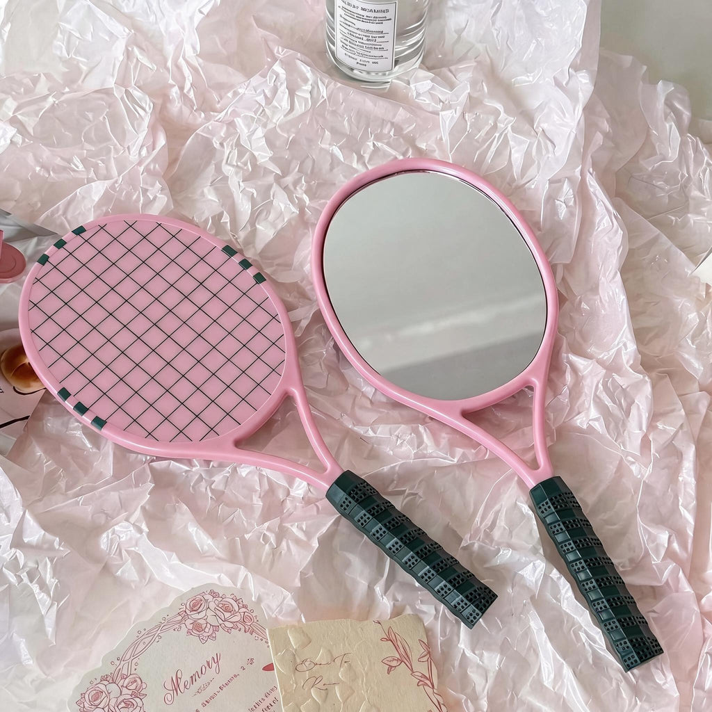Tennis Racket Handheld Mirror