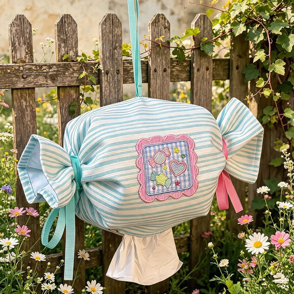 Striped Candy Hanging Tissue Holder