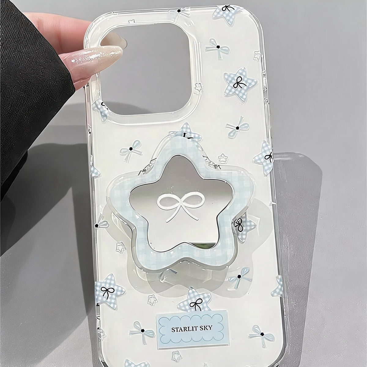 Starlit Gingham Bow Case
