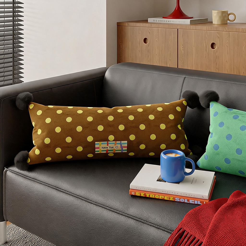Pom Pom Polka Bolster Cushion