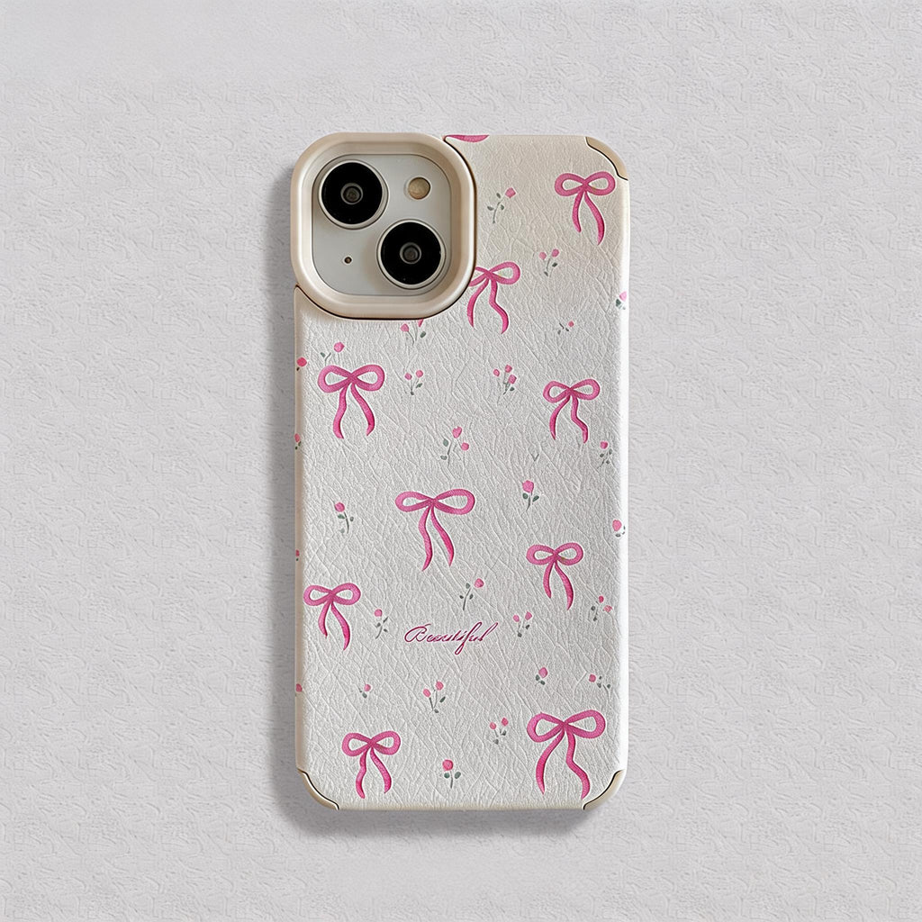 Pink Ribbon Bow iPhone Case