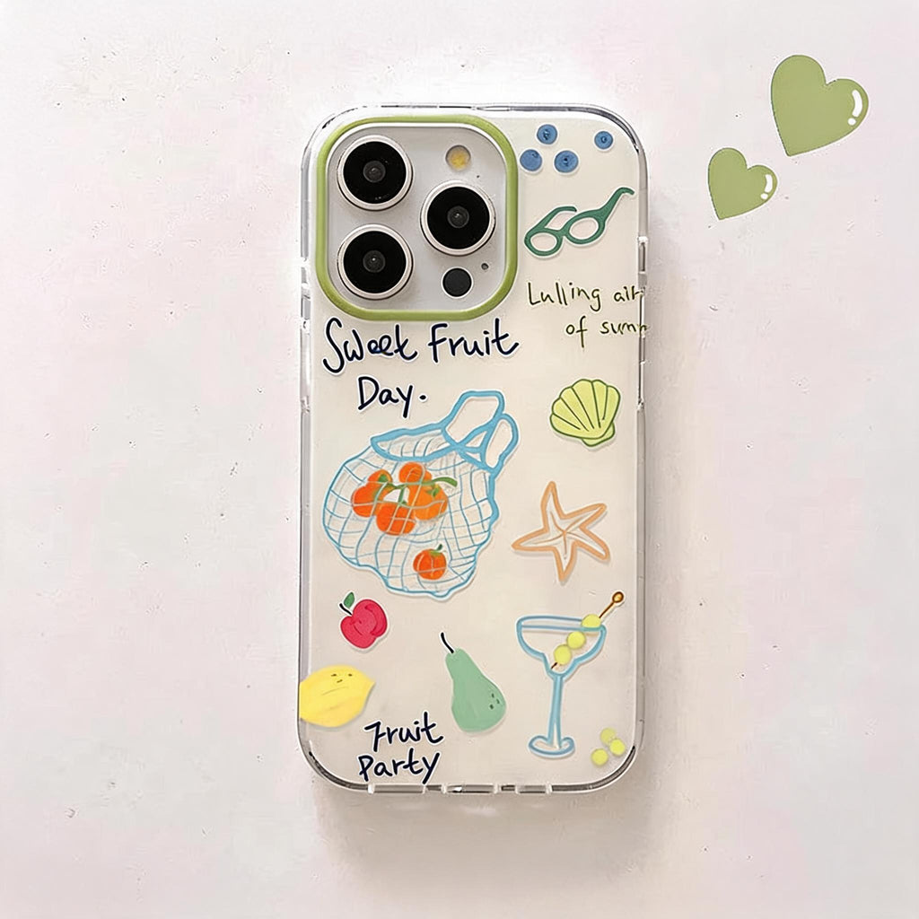 Sweet Fruit Sketch iPhone Case
