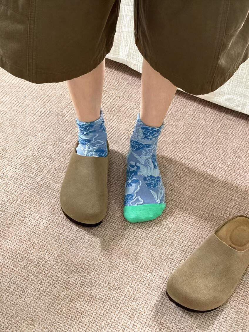 Watercolour Bloom Ankle Socks
