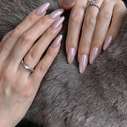 Milky Glaze Almond Press-On Nails