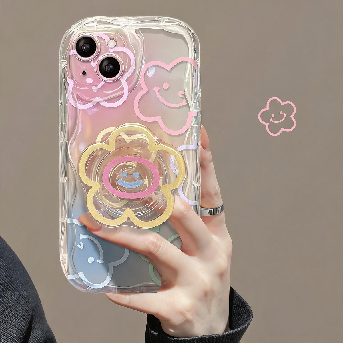 Smiley Bloom Wavy iPhone Case