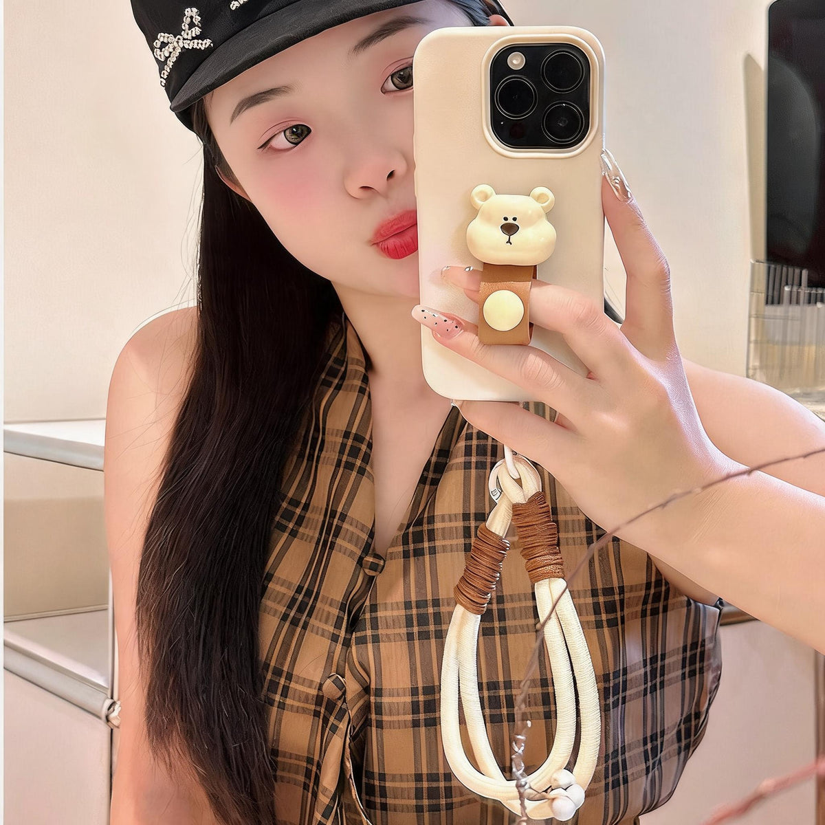 Cocoa Bear Ring Grip Case
