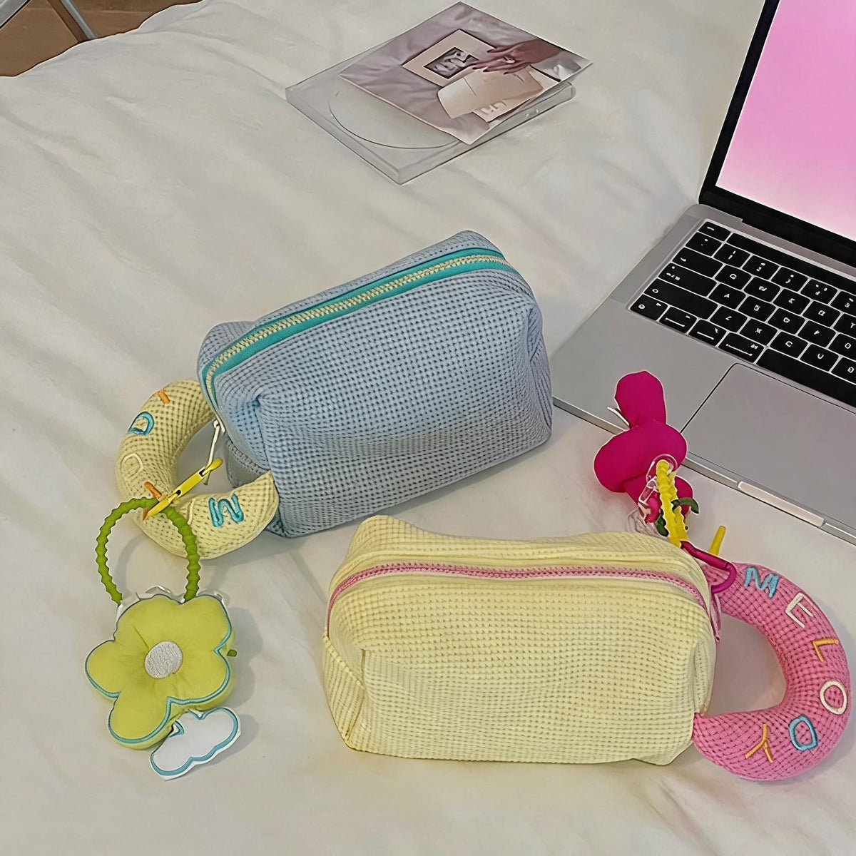 Waffle Grid Wrist Pouch