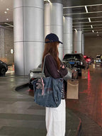 Slouchy Washed Denim Tote