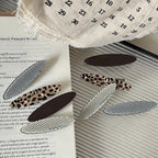 Retro Print Oval Hair Clips