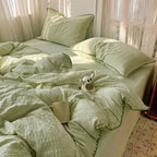 Seersucker Cotton Scallop Bedding Set