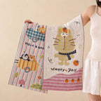 Cartoon Print Gauze Towel