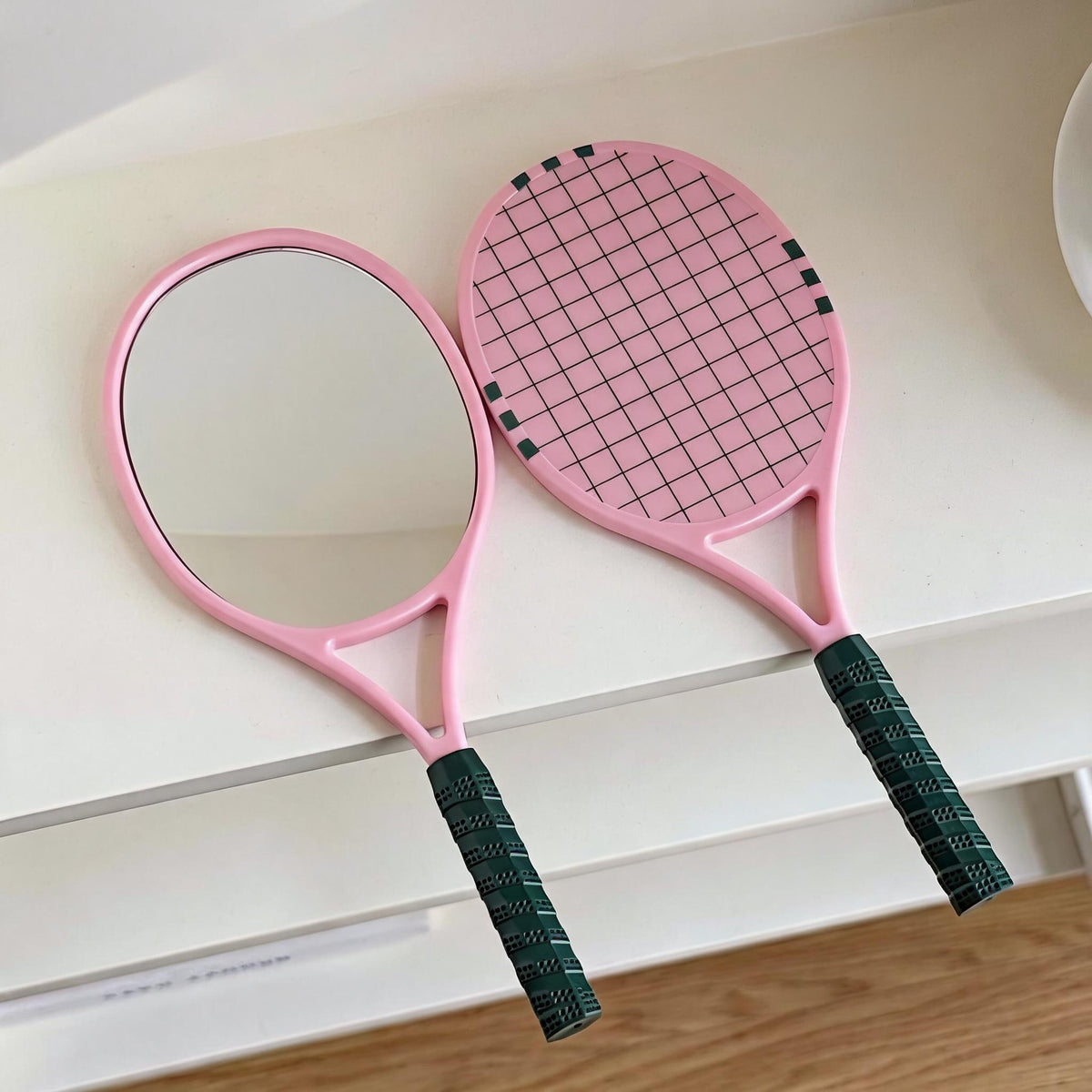 Tennis Racket Handheld Mirror