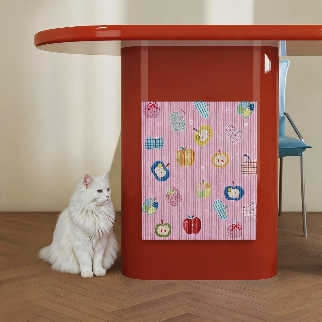 Apple Print Cat Scratch Pad