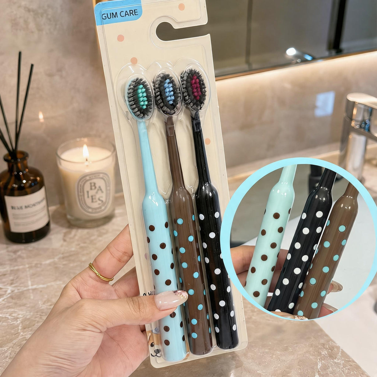 Polka Dot Soft Toothbrush
