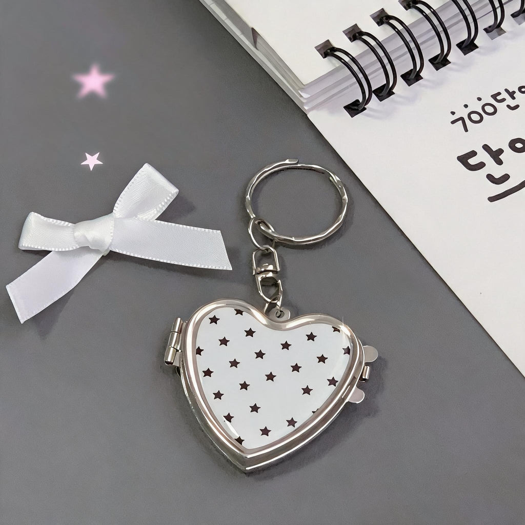 Starry Heart Mirror Keyring