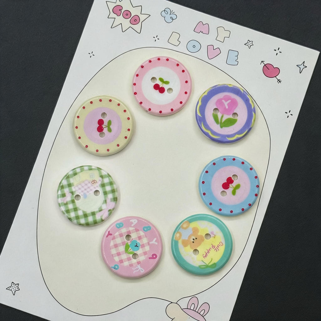 Pastel Macaron Craft Buttons