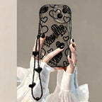 Scribbled Heart Wavy iPhone Case