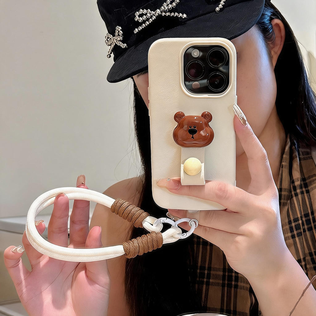 Cocoa Bear Ring Grip Case