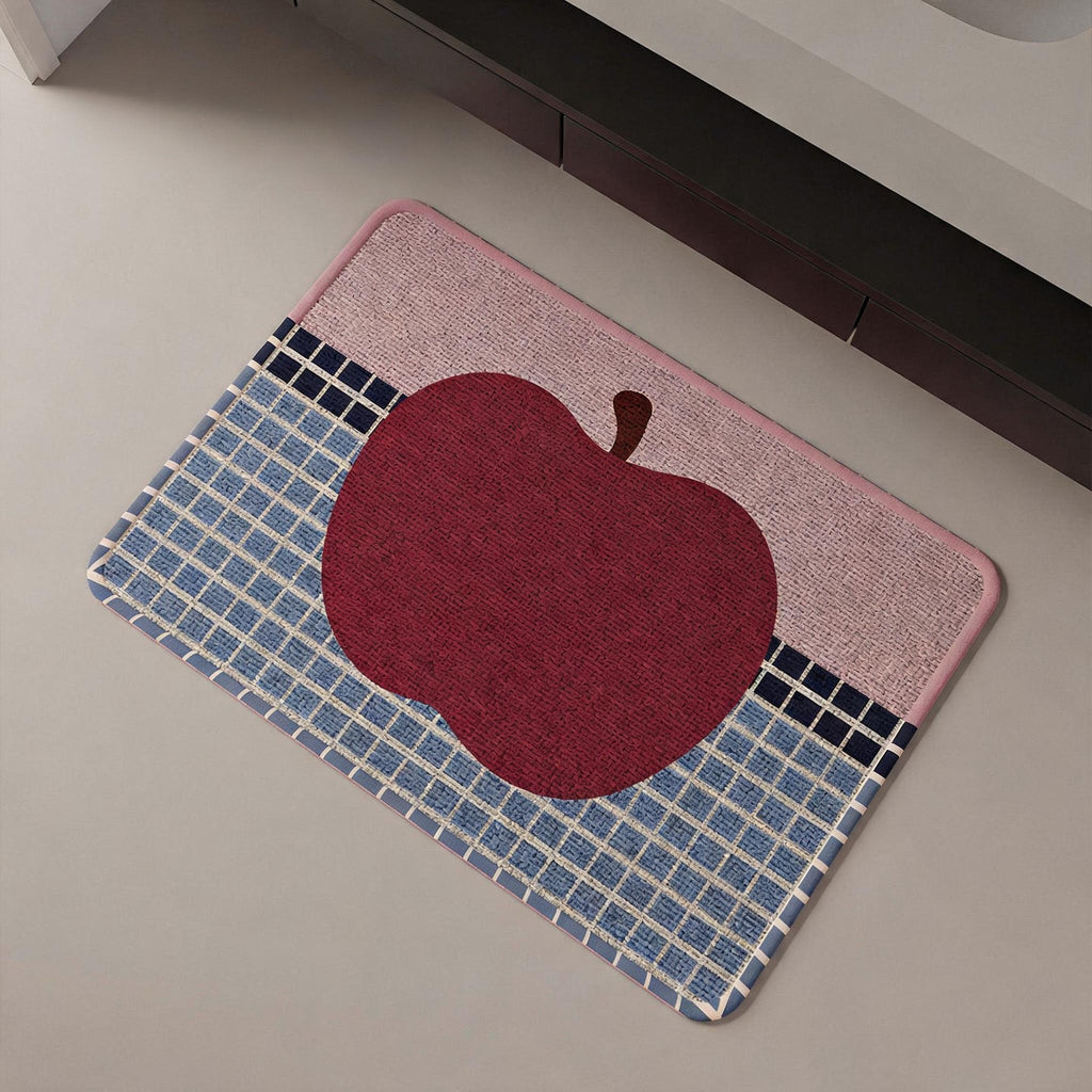 Chequer Print Quick-Dry Bath Mat