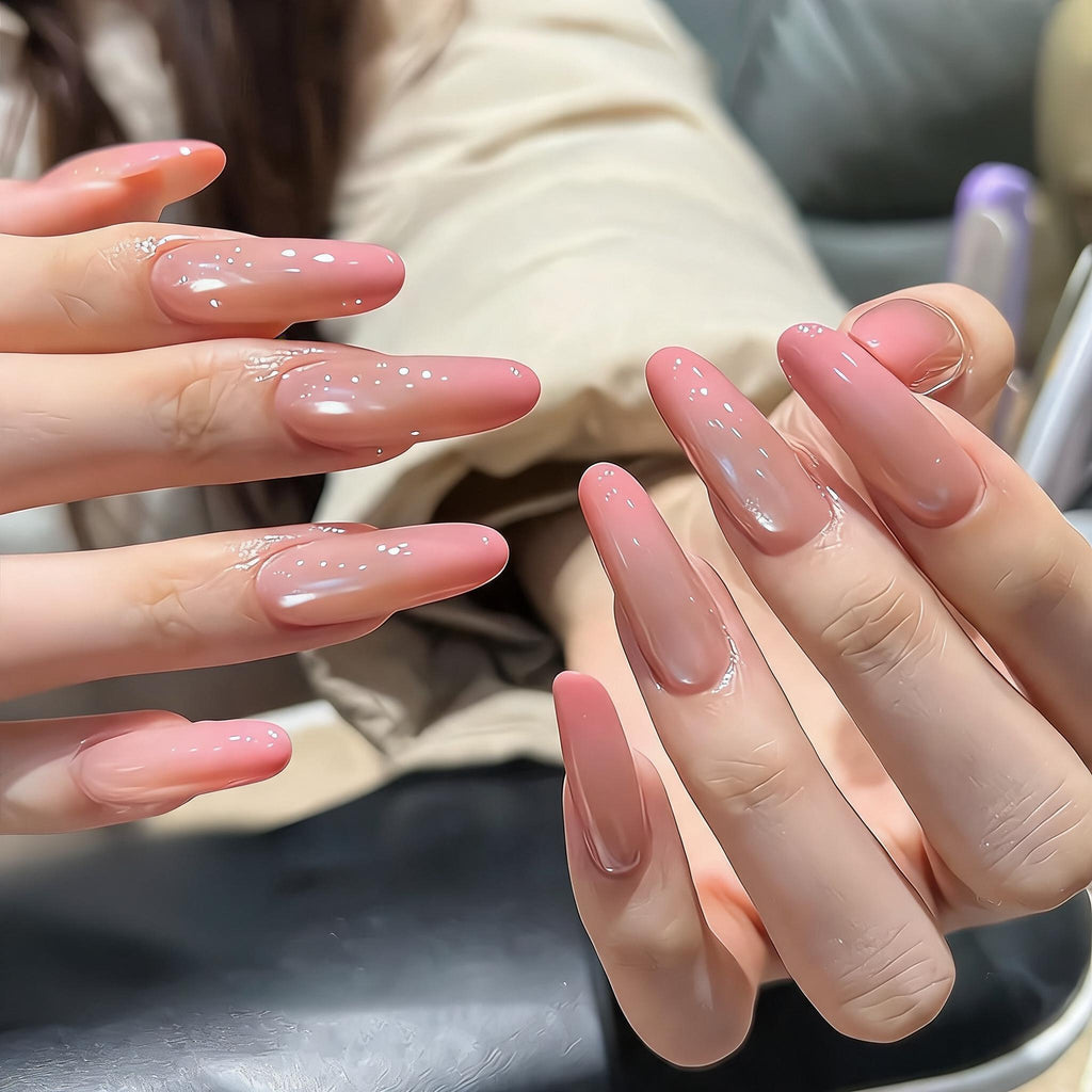 Peach Gloss Press-on Nails