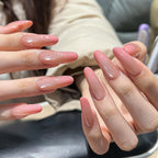 Peach Gloss Press-on Nails