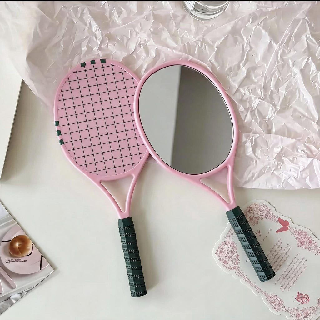 Tennis Racket Handheld Mirror
