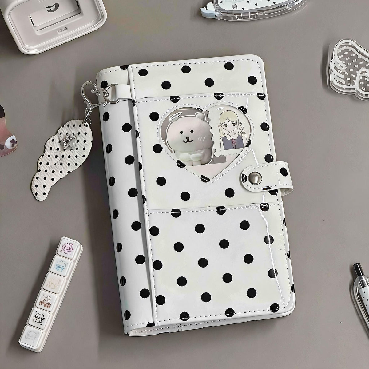 Polka Dot Heart Window Journal