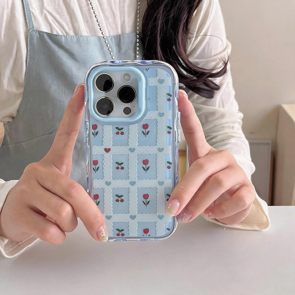 Tulip Check Cherry Charm Case