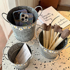 Painted Daisy Brush Bucket