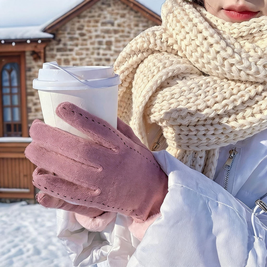 Plush Cuff Touchscreen Gloves