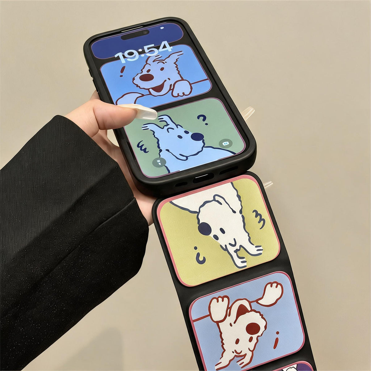 Puzzled Puppy Flip Stand Case