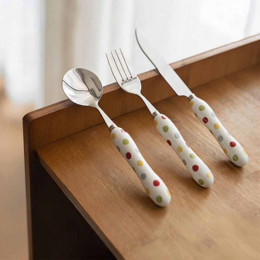 Polka Dot Cutlery Trio
