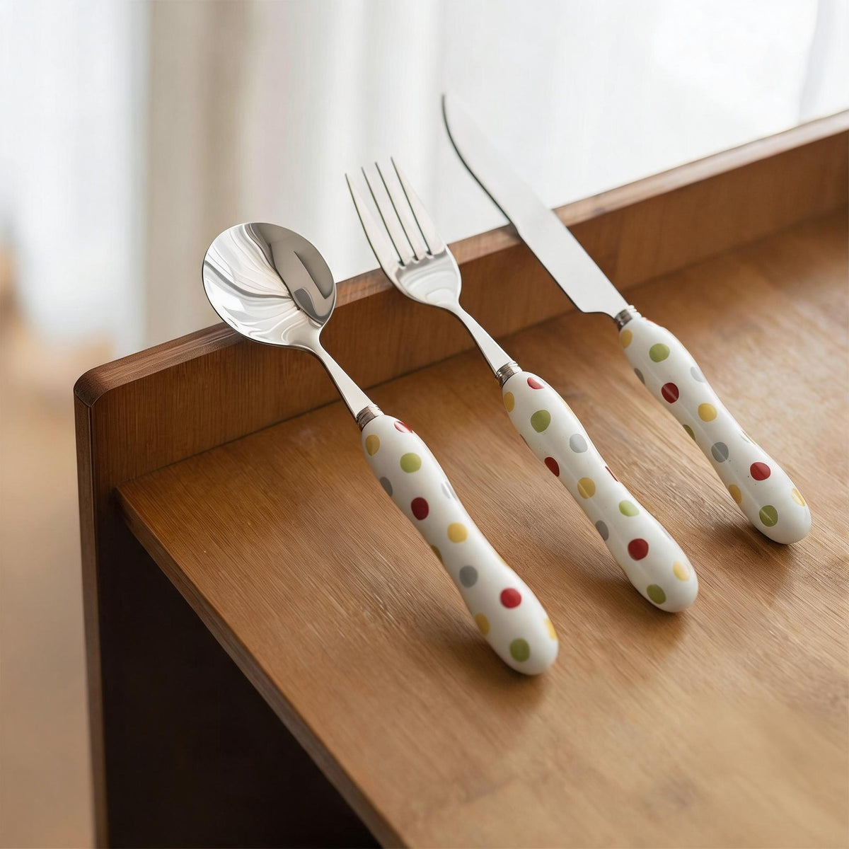 Polka Dot Cutlery Trio