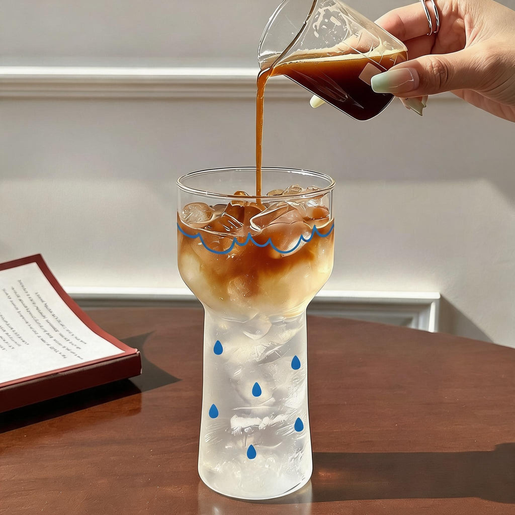 Raindrop Frosted Glass Tumbler