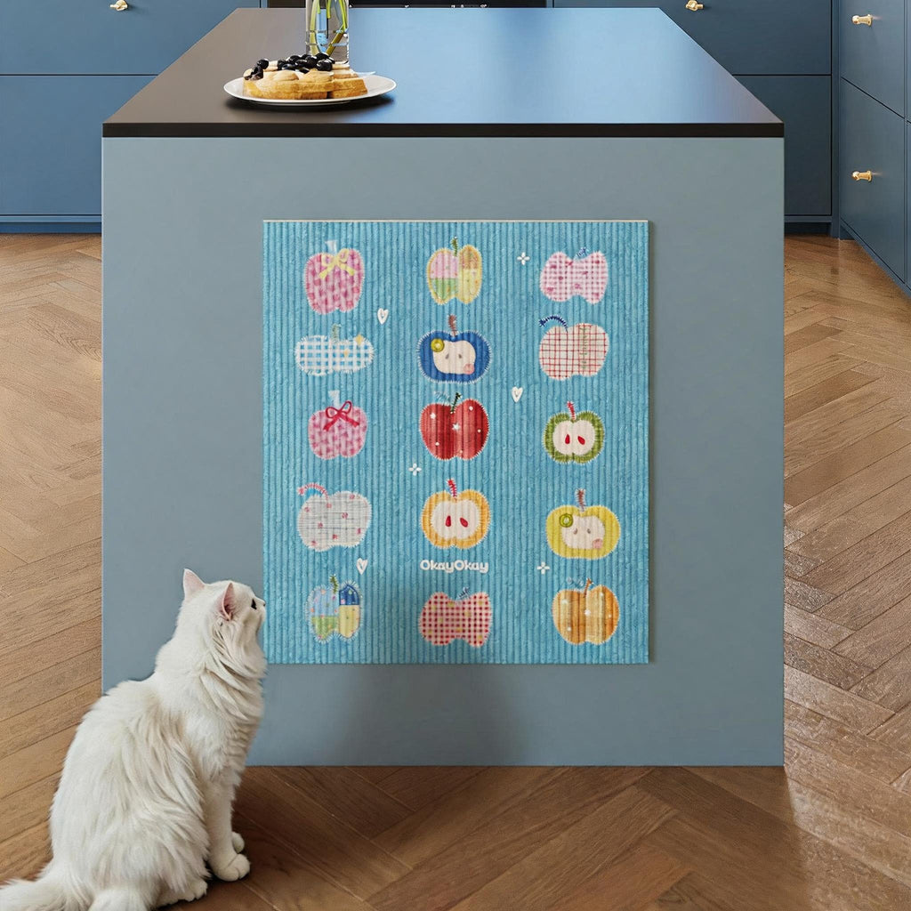 Apple Print Cat Scratch Pad
