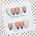 Blue Polka Dot Press-on Nails