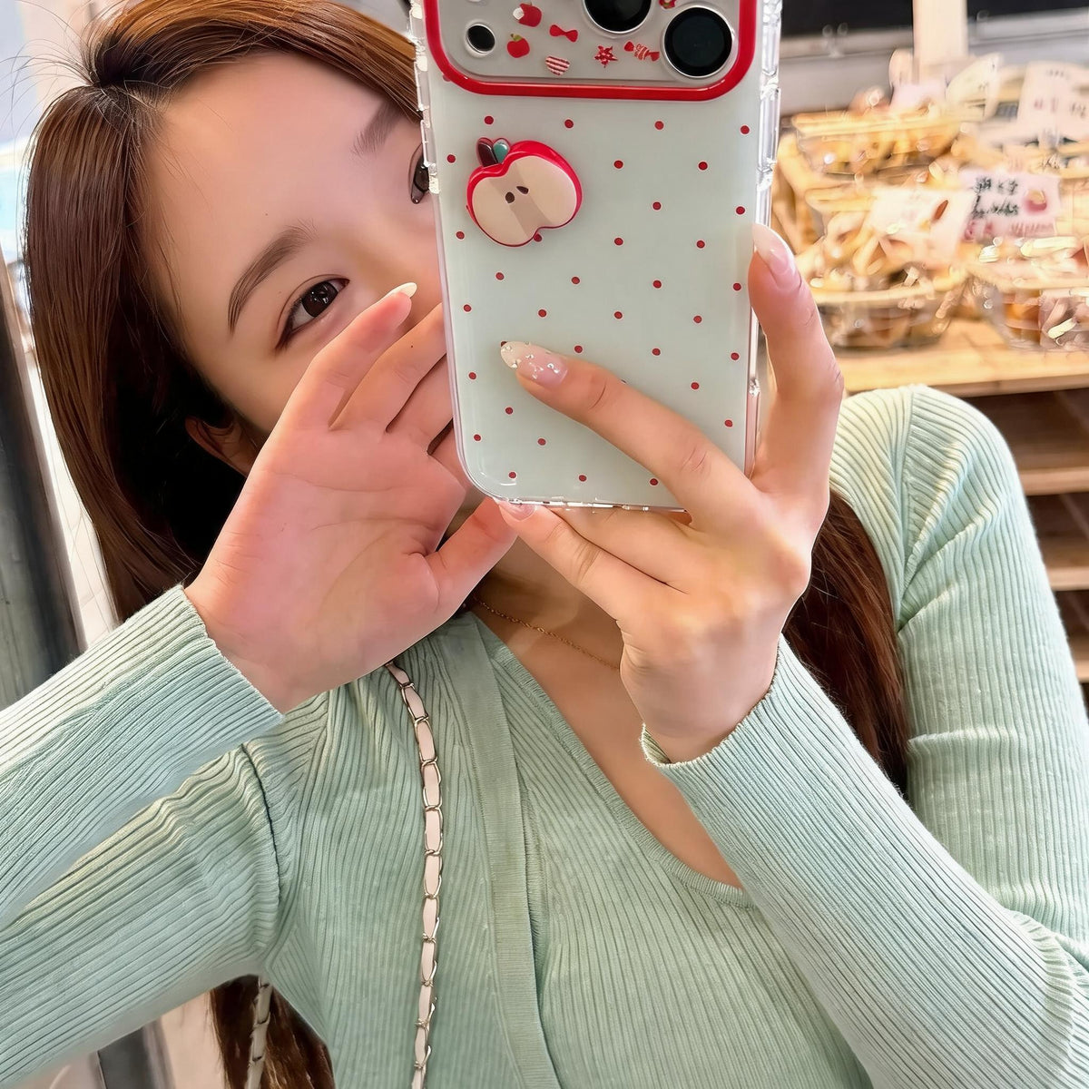 Mint Apple Dot Phone Case – iPhone, Huawei & Xiaomi