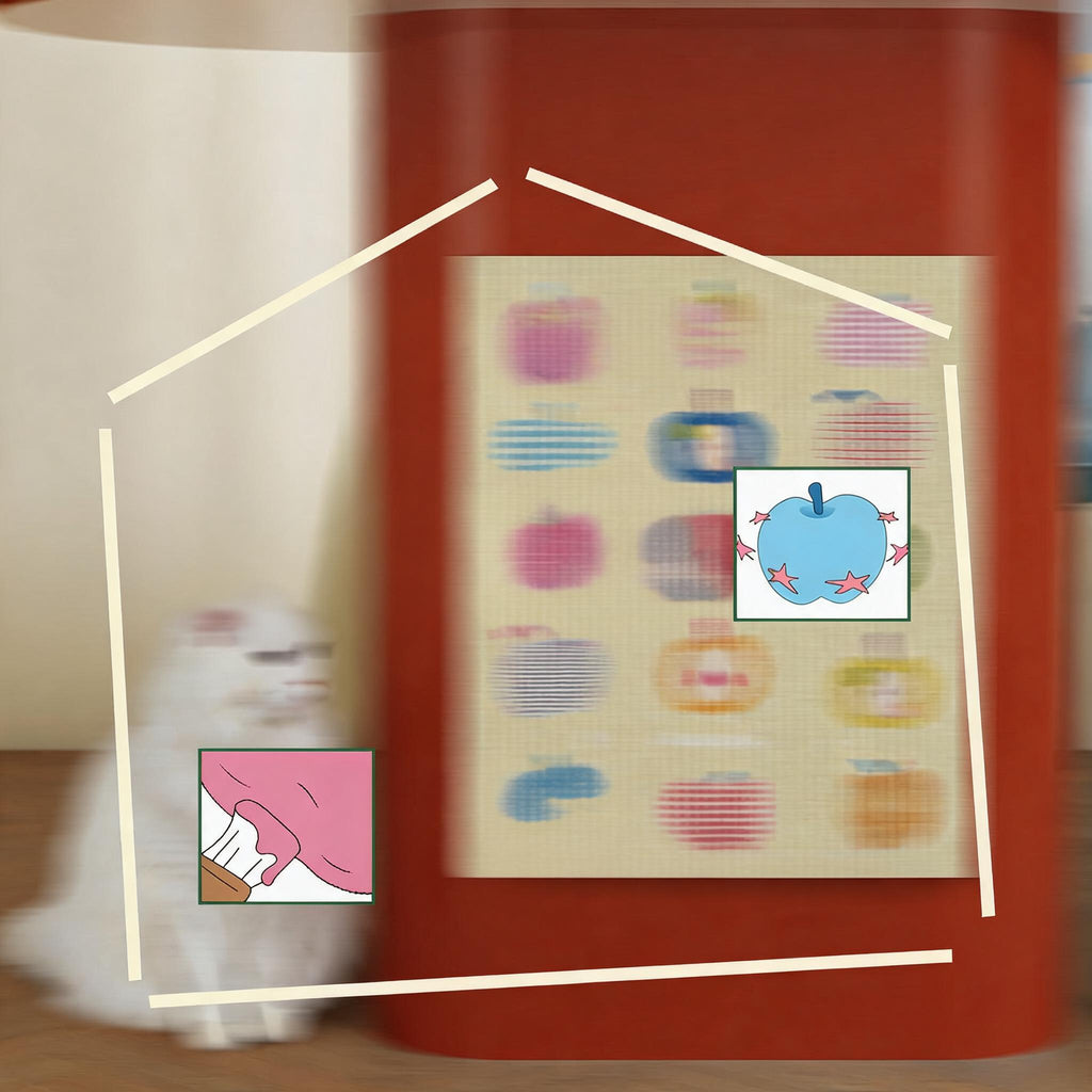 Apple Print Cat Scratch Pad
