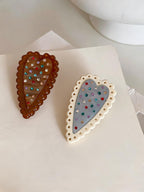 Scalloped Heart Sparkle Hair Clip