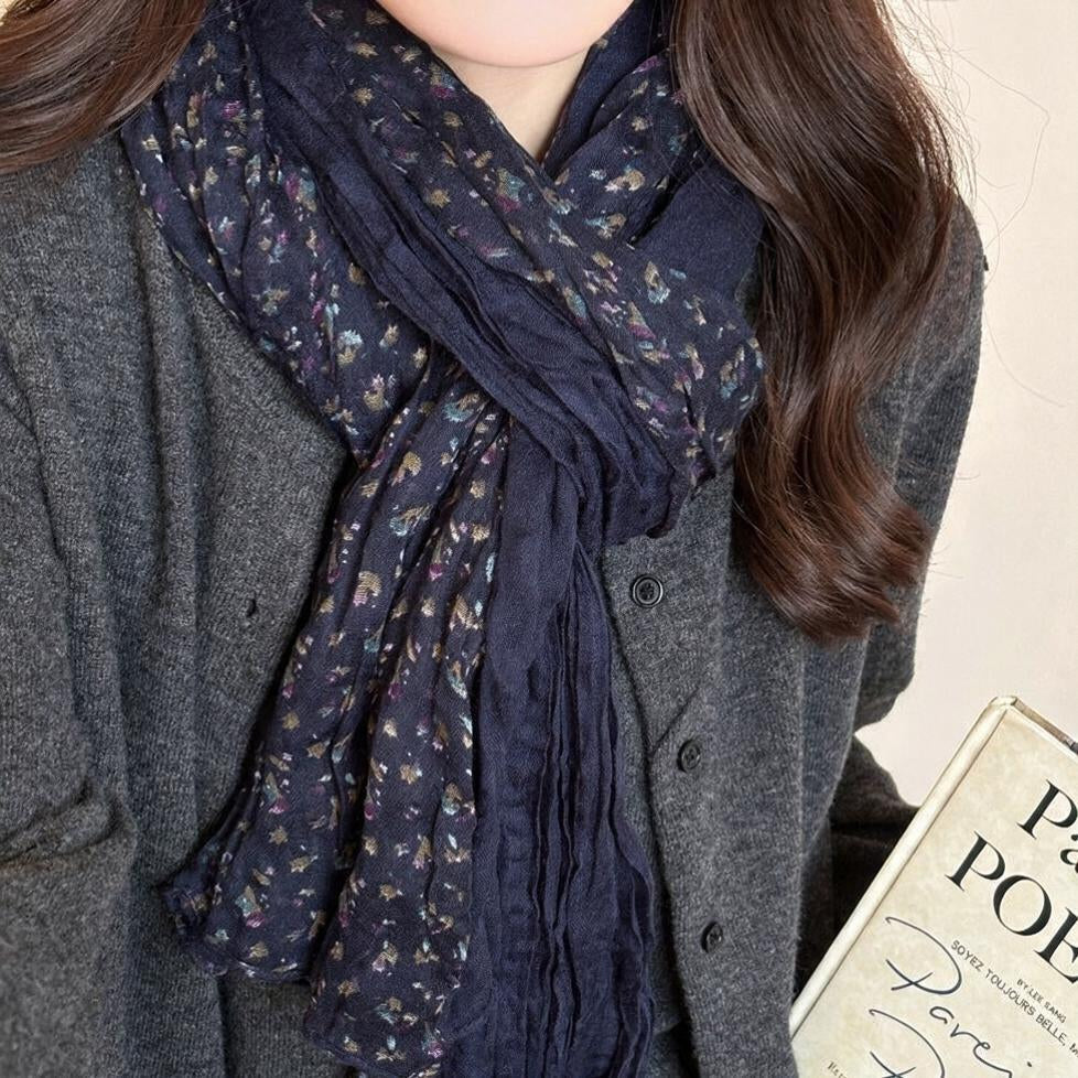 Crinkle Ditsy Floral Scarf