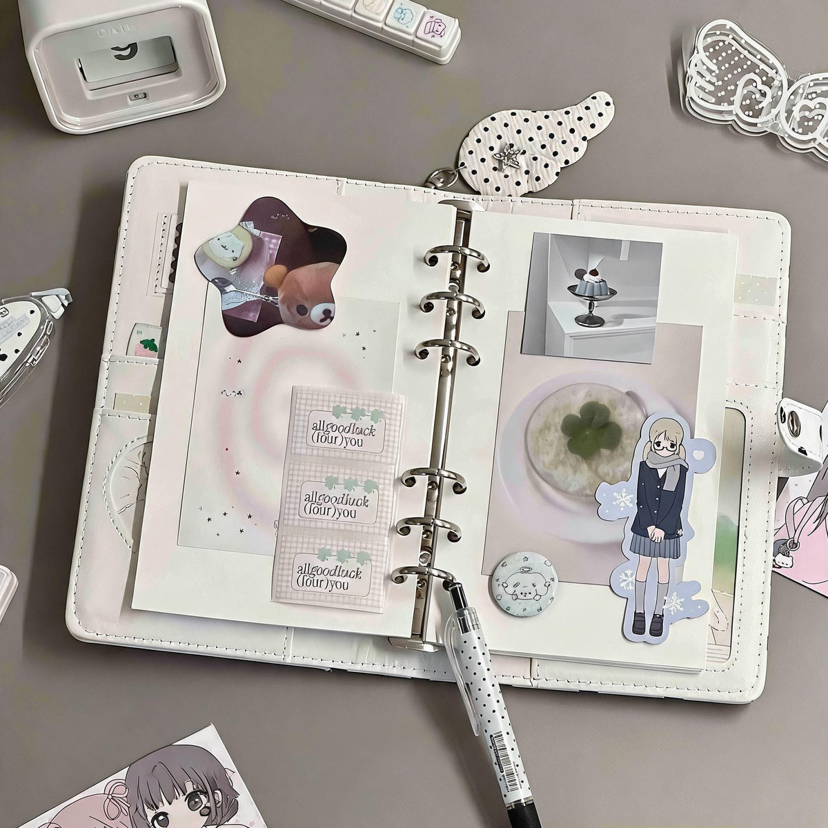 Polka Dot Heart Window Journal