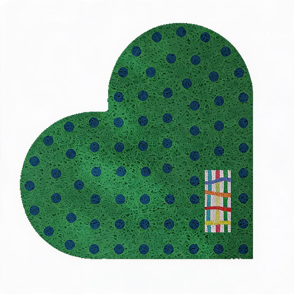Retro Polka Heart Doormat