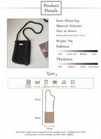 Popcorn Knit Phone Crossbody Bag