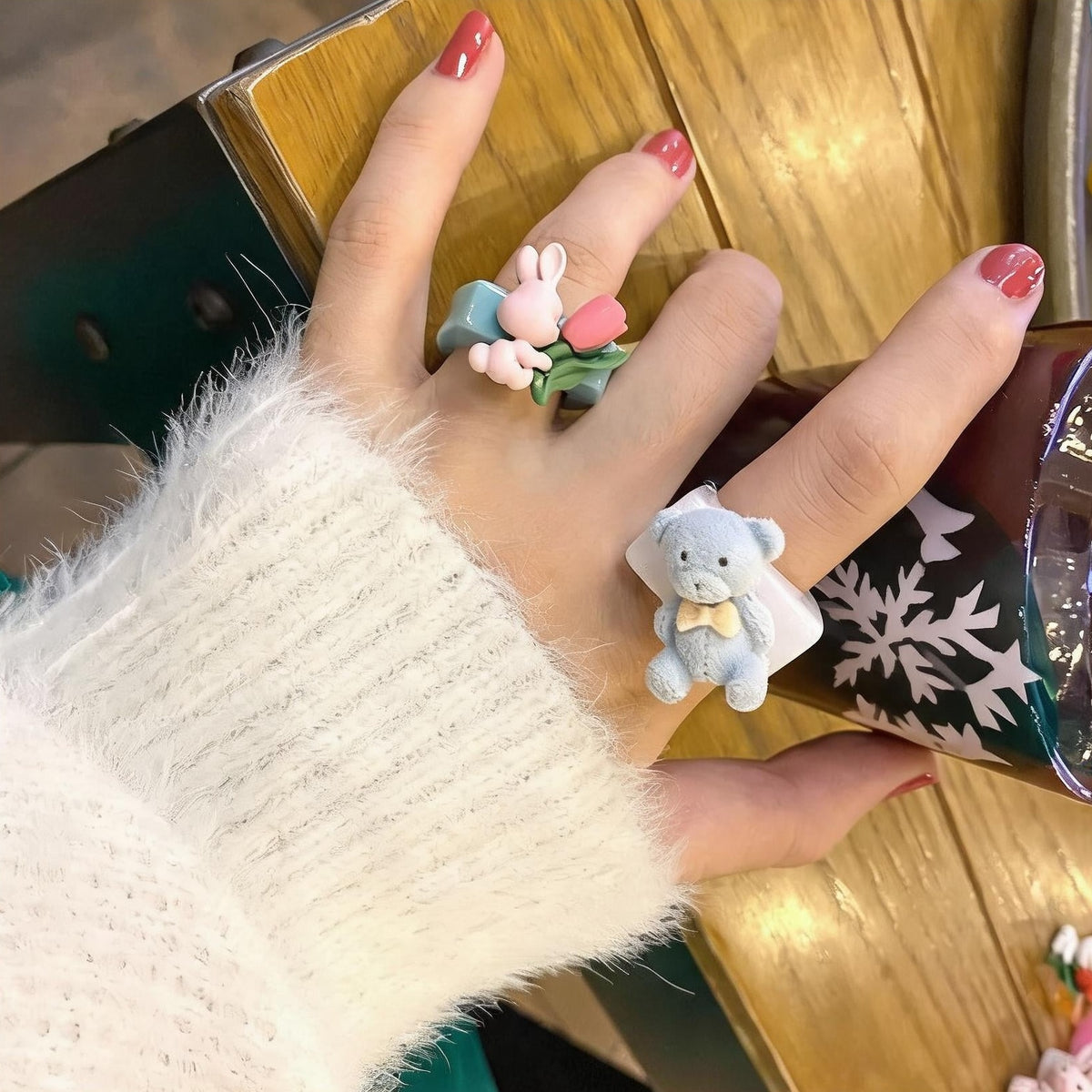 Tiny Fuzzy Animal Ring
