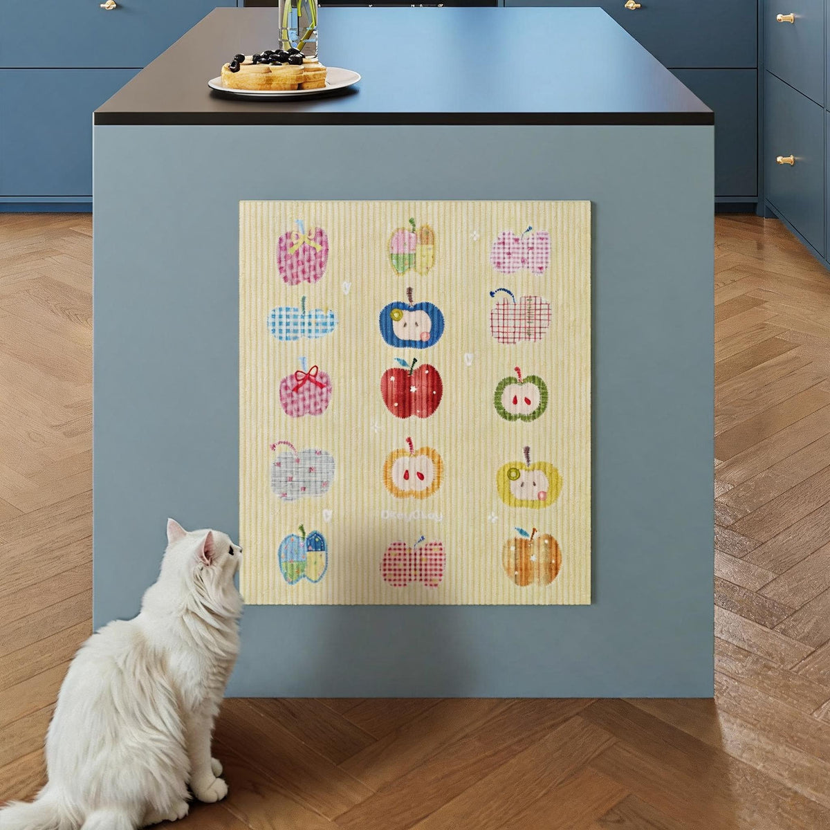 Apple Print Cat Scratch Pad